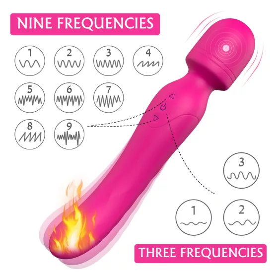 Sex HD Iris - masážní vibrátor se 2 motory a ohřevem - růžový