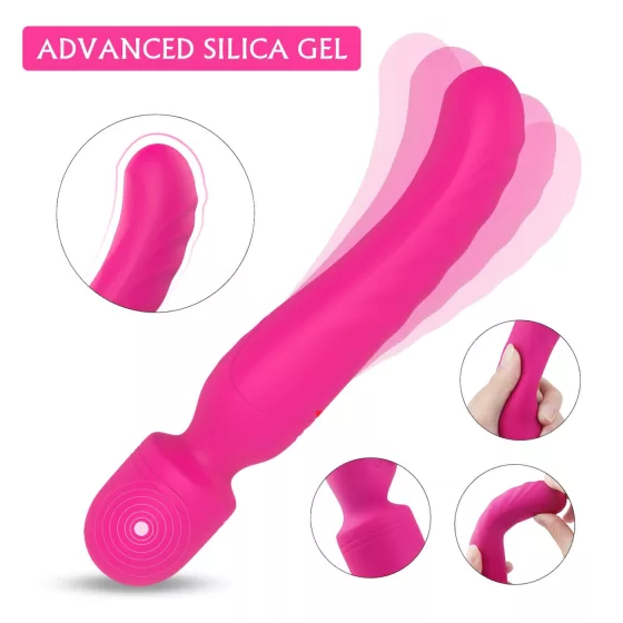 Sex HD Iris - masážní vibrátor se 2 motory a ohřevem - růžový