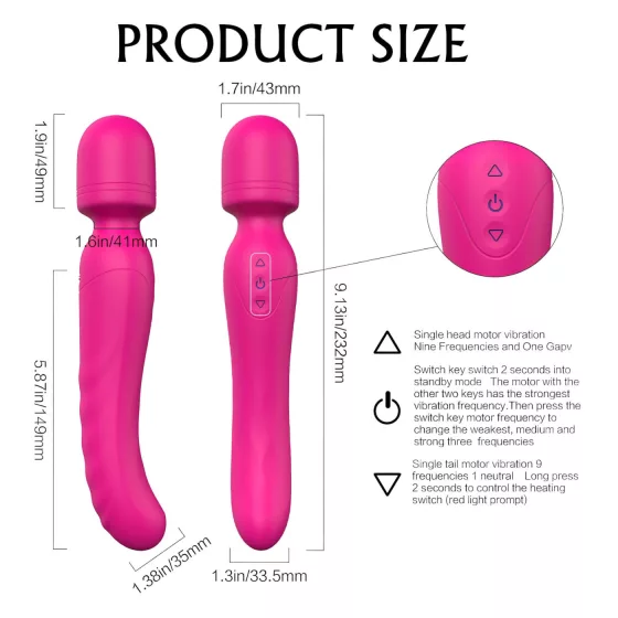 Sex HD Iris - masážní vibrátor se 2 motory a ohřevem - růžový