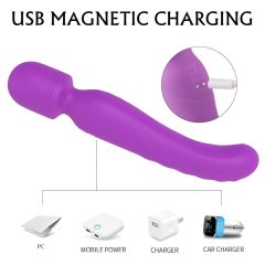   Sex HD Iris - akumulátorový, 2motorový vyhřívaný masážní vibrátor (fialový)