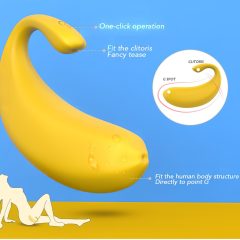   Sex HD - inteligentní vibrační vajíčko ve tvaru banánu (žluté)