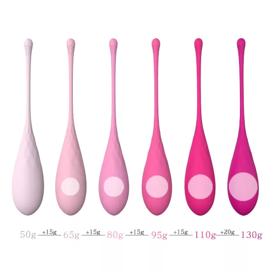 Sex HD Eggs - kegel kuličky sada 6 ks - růžové