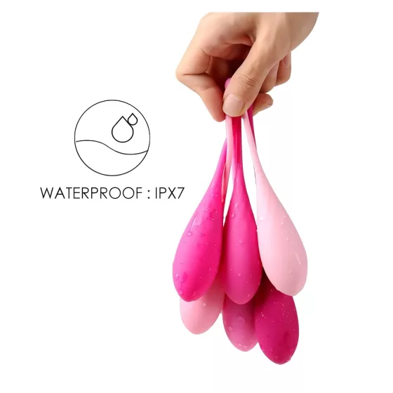 Sex HD Eggs - kegel kuličky sada 6 ks - růžové