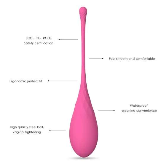 Sex HD Eggs - kegel kuličky sada 6 ks - růžové
