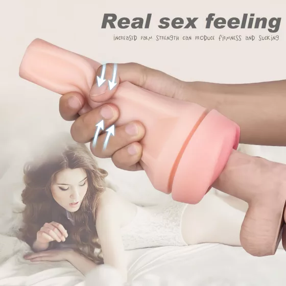 Sex HD Marcus - realistická umělá vagína v pouzdře - černá/béžová