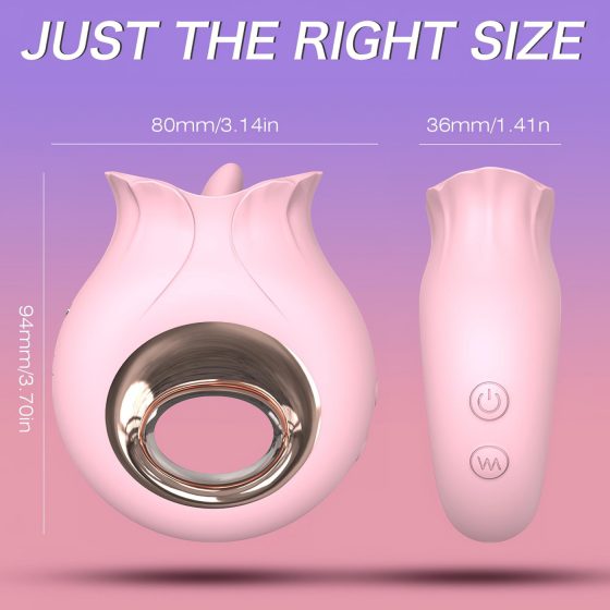 Sex HD French Kiss – lízací vibrátor (růžový)
