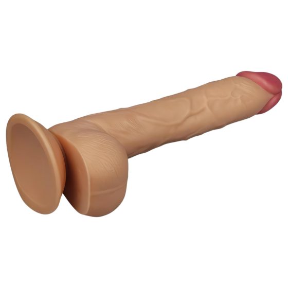 Lovetoy King-Sized - přísavkové, realistické dildo s varlaty - 25 cm (přírodní)