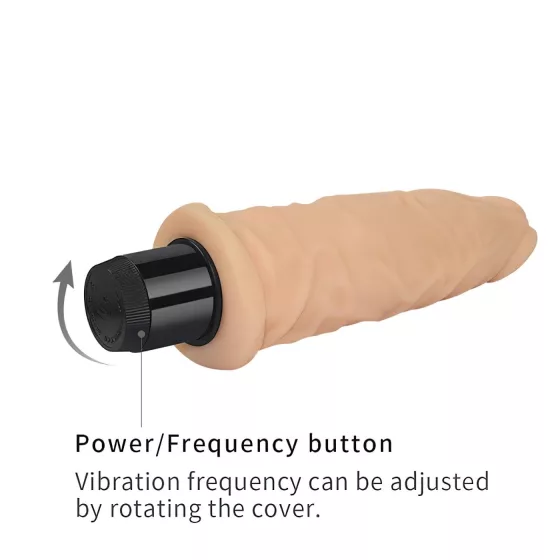 Lovetoy Real Feel - realistický vibrátor - 19 cm - tělová barva