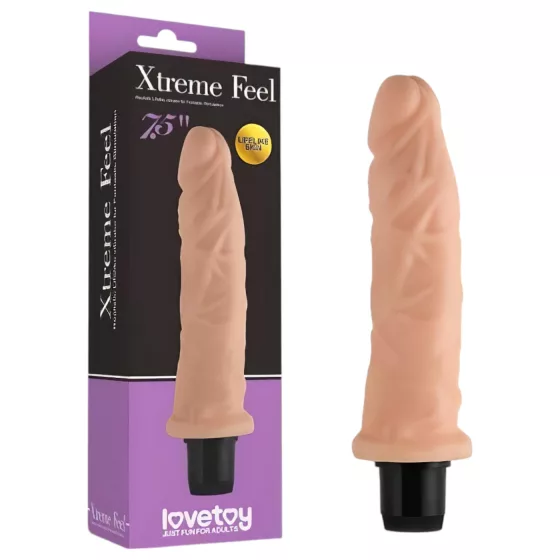 Lovetoy Real Feel - realistický vibrátor - 19 cm - tělová barva