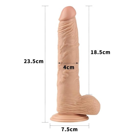 Lovetoy Real Extreme - přísavkový dildo - 24 cm