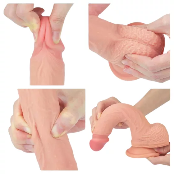 Lovetoy Nature Cock - realistické dildo s přísavkou - 21 cm - tělová barva