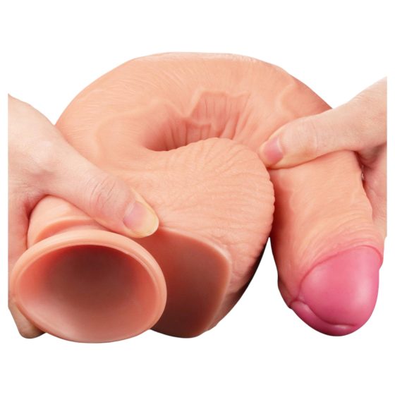 Lovetoy Nature Cock - dvouvrstvé realistické dildo - 28 cm (přírodní)