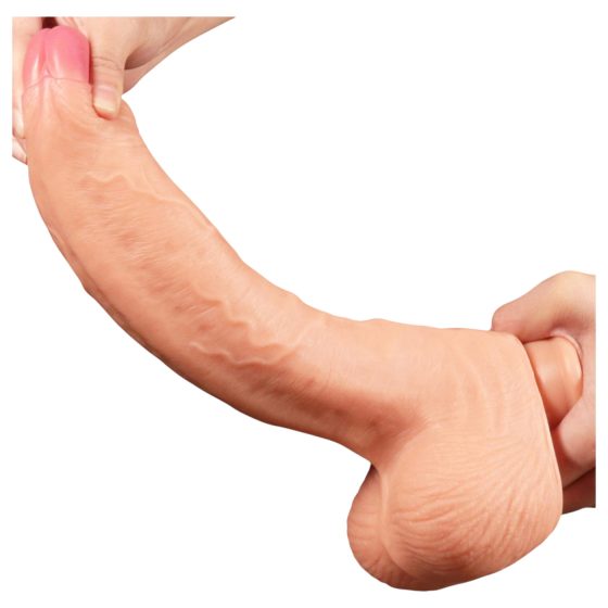 Lovetoy Nature Cock - dvouvrstvé realistické dildo - 28 cm (přírodní)