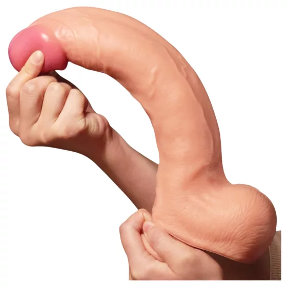 Lovetoy Nature Cock - realistické dildo - dvouvrstvé - 30 cm - tělová barva