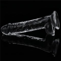   Lovetoy Flawless Clear - přísavkový dildo - 19 cm (průhledný)