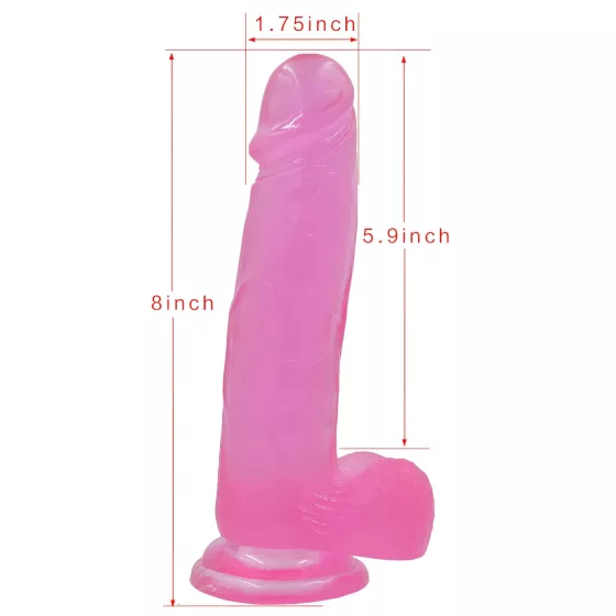 Lovetoy - realistický dildo s přísavkou - 20 cm - růžový