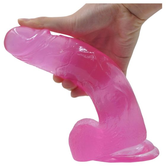 Lovetoy Jelly Studs - přísavkový dildo - 20 cm (růžový)