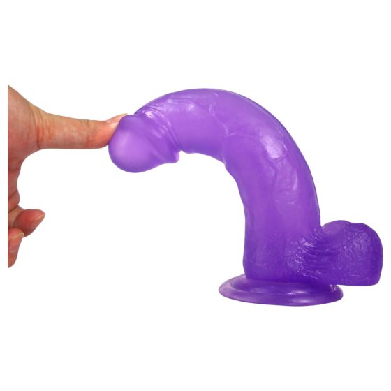Lovetoy Jelly Studs - dildo s přísavkou - 20 cm (fialová)