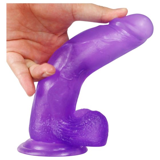 Lovetoy Jelly Studs - dildo s přísavkou - 20 cm (fialová)