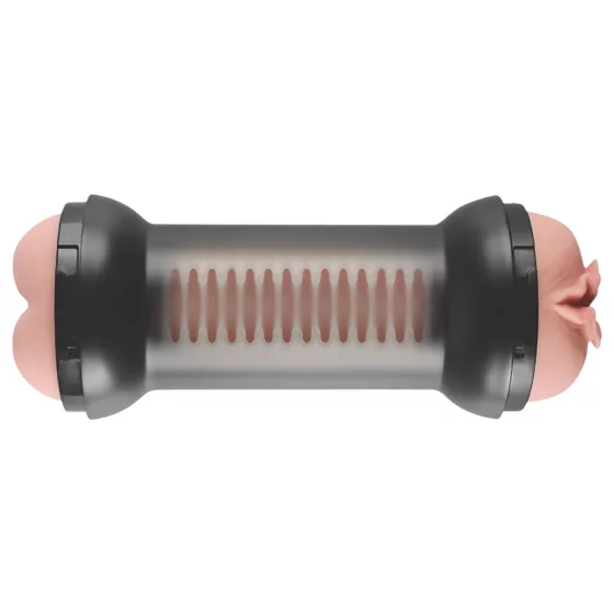 Lovetoy - masturbátor vagina a anus - realistický - tělová barva