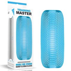   Lovetoy Training Master - oboustranný rýhovaný masturbátor (modrý)