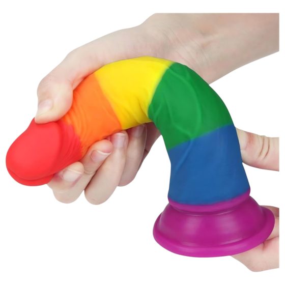 Lovetoy Prider - realistické dildo - 19cm (duhové)