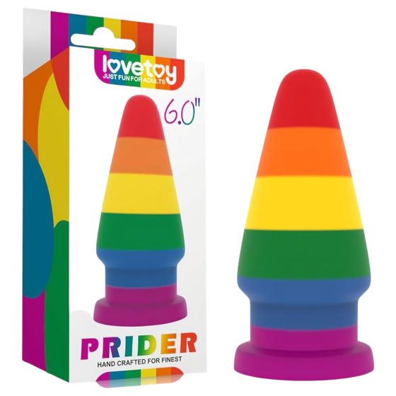 Lovetoy Prider - anální kolík - 15 cm (duhový)