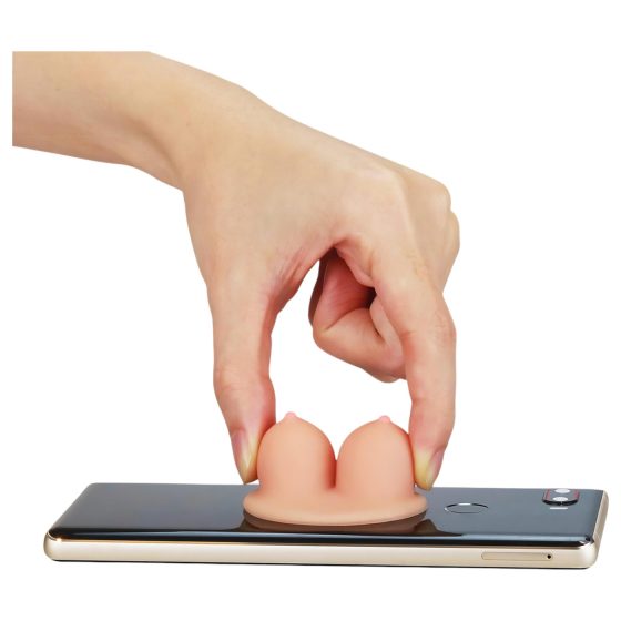 Lovetoy - držák telefonu s přísavkou - ve tvaru prsou - tělová barva