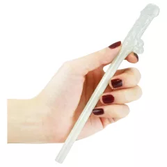 Lovetoy - brčko s penisem - svítící - bílá