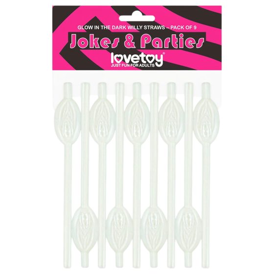 Lovetoy - brčko ve tvaru vaginy - svítící - bílé