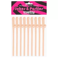   Lovetoy - realistické brčko ve tvaru penisu - naturální barva