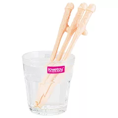   Lovetoy - realistické brčko ve tvaru penisu - naturální barva