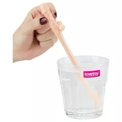   Lovetoy - realistické brčko ve tvaru penisu - naturální barva