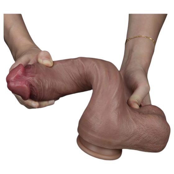 Lovetoy Nature Cock - dvouvrstvý realistický dildo - 26 cm (přírodní)