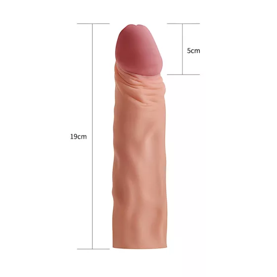 Lovetoy Pleasure X-tender - návlek na penis - 19 cm - tělová