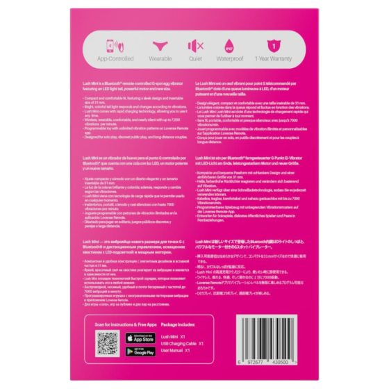 Lovense - vibrační vajíčko - chytré, mini - růžové