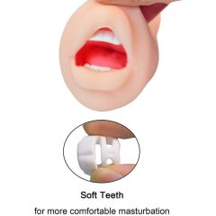   Tracys Dog Cup - realistický masturbátor umělé ústa se zuby (tělová barva)