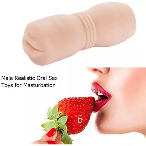 Tracy's Dog Cup - realistický orální masturbátor se zuby (tělové barvy)