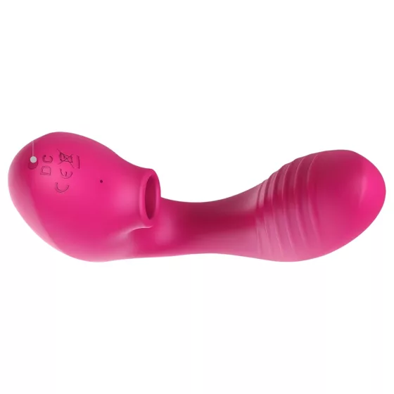 Tracy's Dog 2 - vibrátor s vakuovou stimulací 2v1 - růžový