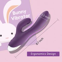   Tracy's Dog Rabbit - vodotěsný vibrátor s ramenem na klitoris (fialový)