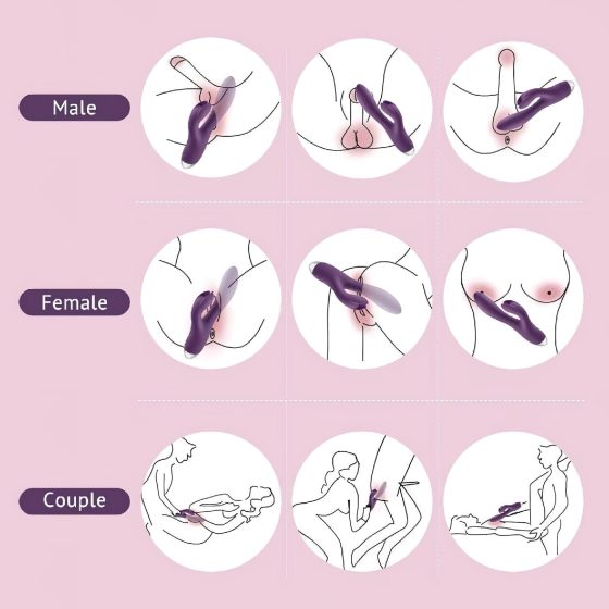 Tracy's Dog - vibrátor s stimulací klitorisu a králíčkem - voděodolný, fialový