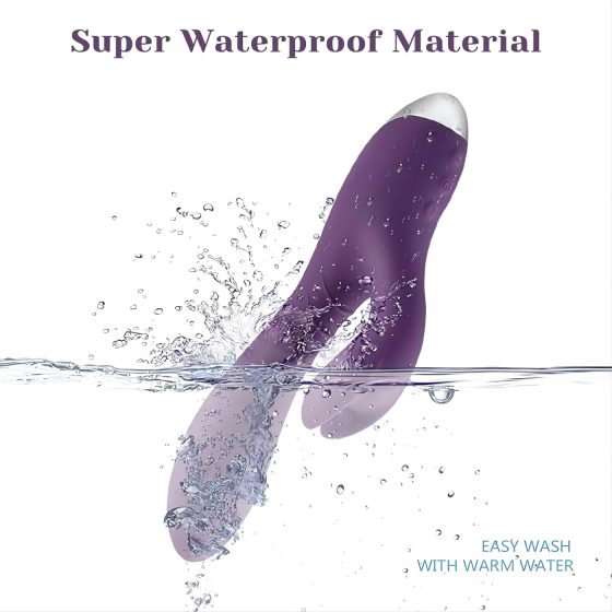 Tracy's Dog - vibrátor s stimulací klitorisu a králíčkem - voděodolný, fialový