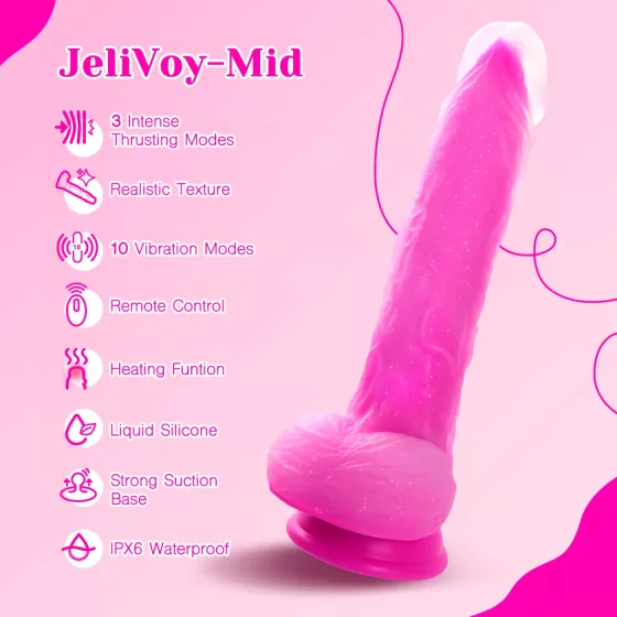 Tracy's Dog Jelivoy-Mid - realistický vibrátor - 20 cm - růžový