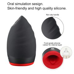   OTOUCH Chiven 2 – nabíjecí vibrační ústa masturbátor (černý)