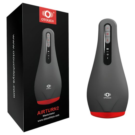 OTOUCH Airturn 2 - akumulátorový sací masturbátor (černý)