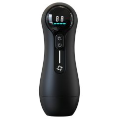 Leopard - vibrační masturbátor sání - černý