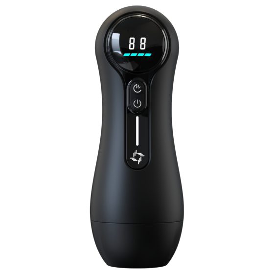 Leopard - vibrační masturbátor sání - černý