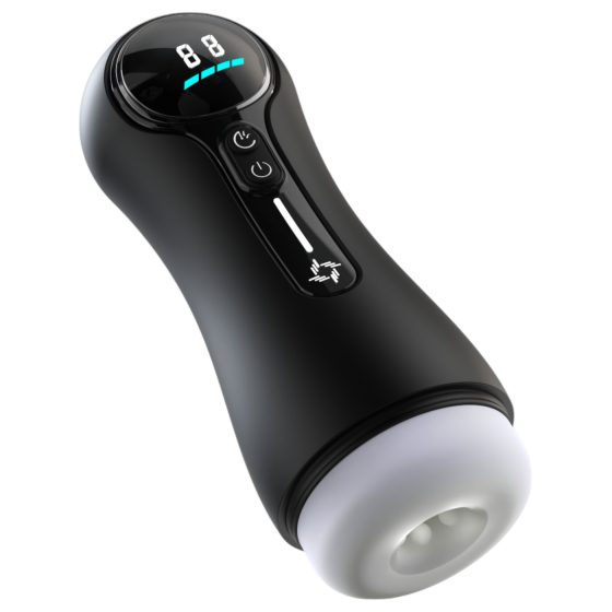 Leopard - vibrační masturbátor sání - černý