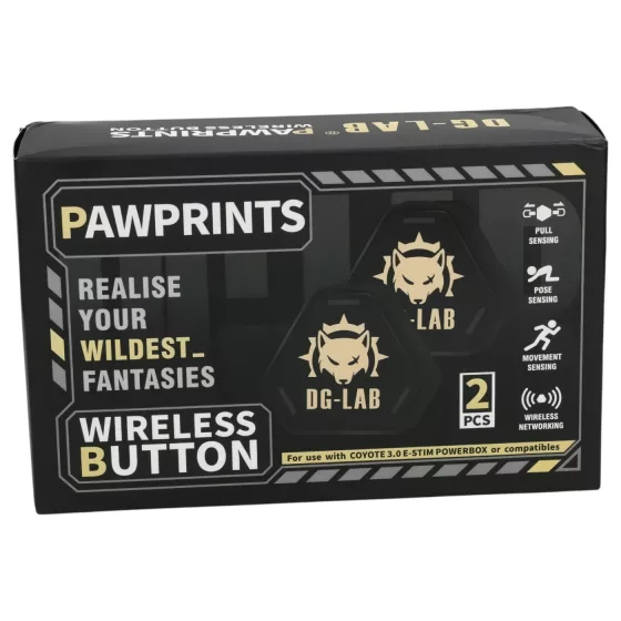 DG-LAB PawPrints - bezdrátové senzorové tlačítko (černé) - 2 ks