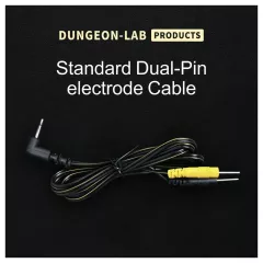   DG-LAB - elektrodový kabel z 2,5mm jacku na 2mm kolíky (černý)